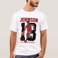 Senior Basketball Player Number Custom Photo Red