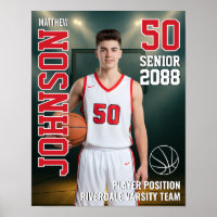 Senior Basketball Team Player Photo Gift Sports