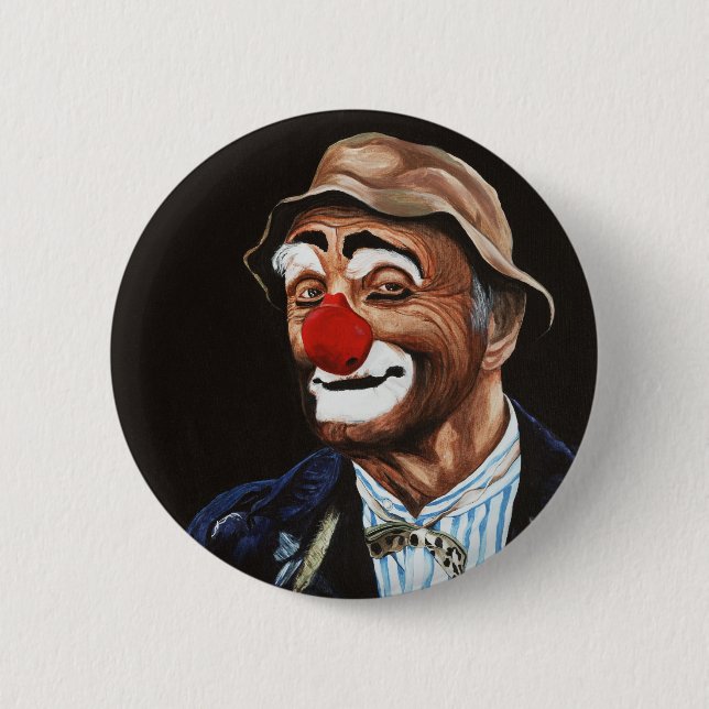 Senior Billy The Clown 2 Inch Round Button (Front)