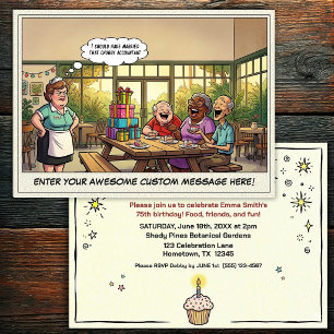 Senior Birthday Party  Invitation