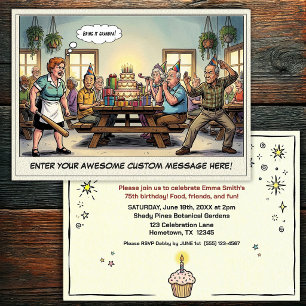 Senior Birthday Party  Invitation