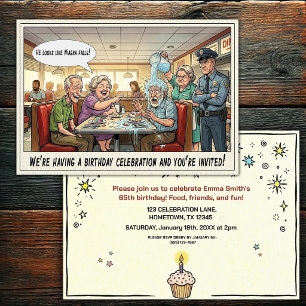 Senior Birthday Party Invitation