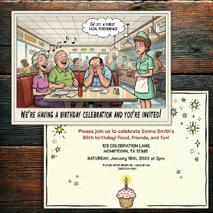 Senior Birthday Party Invitation
