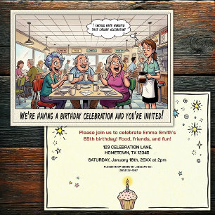 Senior Birthday Party Invitation