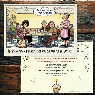 Senior Birthday Party Invitation
