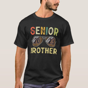 Senior Brother 2023 Cool Proud Football Senior Gra T-Shirt