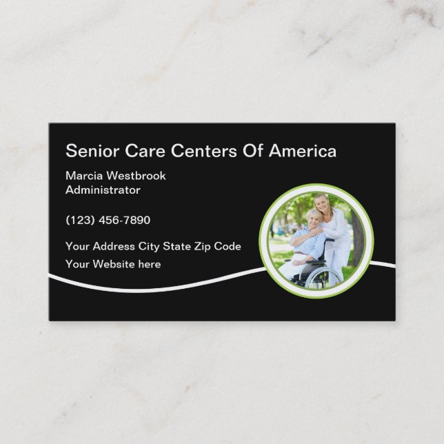 Senior Care Medical Professional Business Card (Front)