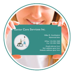 Senior Care Services Medical Logo Template Business Card