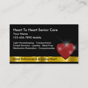 Senior Caregider Glitzy Bling Cartes de visite