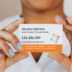 Senior Caregiver Elderly & Personal Care LOTUS  Business Card