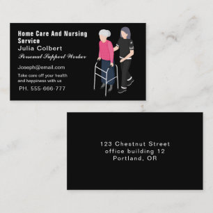 Senior Caregiver Home Health Care Business Card