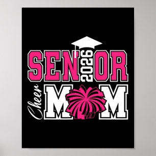 Senior Cheer Mom Cl Of 2026 Cheerleading Graduatio Poster