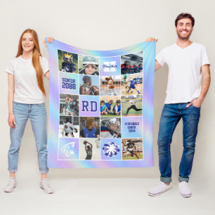 Senior Cheer Team Custom Photo Iridescent Fleece Blanket