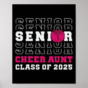 Senior Cheerleader Aunt Cheer Cl Of 2025 Graduatio Poster