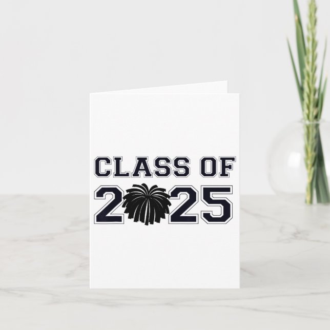 Senior Cheerleader Cheer Cl Of 2025 Graduation Gra Card (Front)