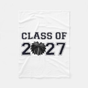 Senior Cheerleader Cheer Class of 2027 Graduation Fleece Blanket