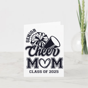 Senior Cheerleader Mom Cheer Cl Of 2025 Graduation Card
