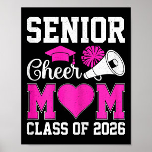 Senior Cheerleader Mom Cheer Cl Of 2026 Graduation Poster