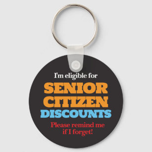 Senior Citizen Discount Moments Keychain