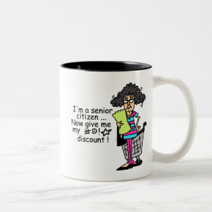 Senior Citizen Discount Two-Tone Coffee Mug