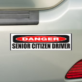 Senior Citizen Driver Bumper Sticker (On Car)
