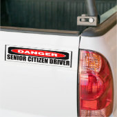 Senior Citizen Driver Bumper Sticker (On Truck)