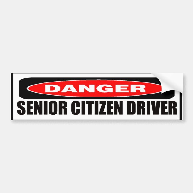 Senior Citizen Driver Bumper Sticker (Front)