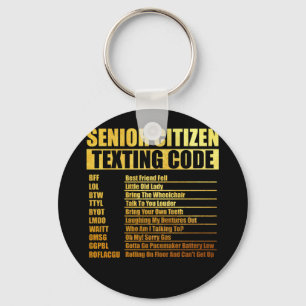 Senior Citizen's Texting Code Grandpa Keychain