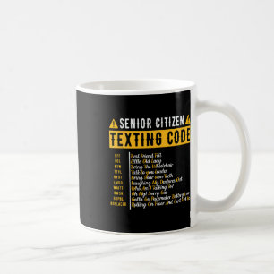 Senior Citizen's Texting Code Vintage Grandpa Gift Coffee Mug