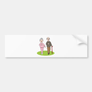 Elderly Bumper Stickers, Car Stickers &amp; Car Decals | Zazzle CA
