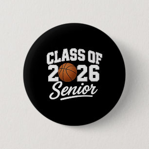 Senior Cl 2026 Basketball Champion School Spirit A 2 Inch Round Button