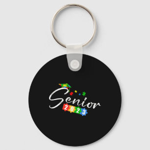 Senior Cl Of 2023 Autism Awareness School Graduati Keychain