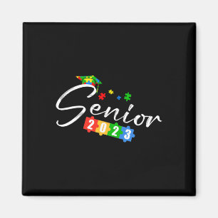 Senior Cl Of 2023 Autism Awareness School Graduati Magnet