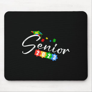Senior Cl Of 2023 Autism Awareness School Graduati Mouse Pad