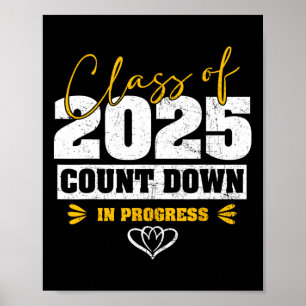 Senior Cl Of 2025 Countdown To Graduation Matching Poster