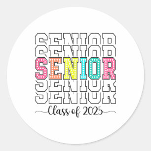 Senior Cl Of 2025 Graduation Senior 2025  Classic Round Sticker