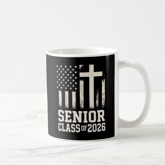 Senior Class 2026 Cross Flag USA Coffee Mug (Right)
