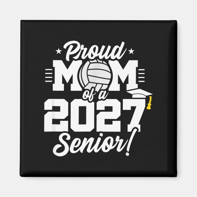Senior Class 2027 School Volleyball Artwork Magnet (Front)