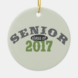 Senior Class of 2017 Green Ceramic Ornament