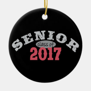 Senior Class of 2017 Red Ceramic Ornament