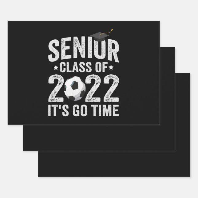 Senior Class of 2022 It's Go Time Funny Graduate Wrapping Paper Sheet (Set)