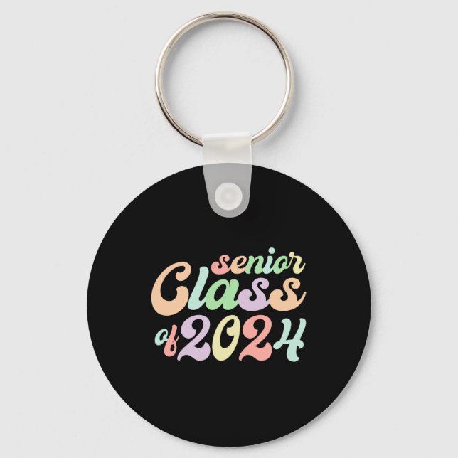 Senior Class Of 2024 Colourful Keychain (Front)