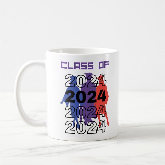 Senior Class Of 2024 Graduate High School Coffee Mug (Left)