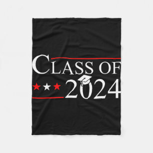 Senior class of 2024 high school student fleece blanket