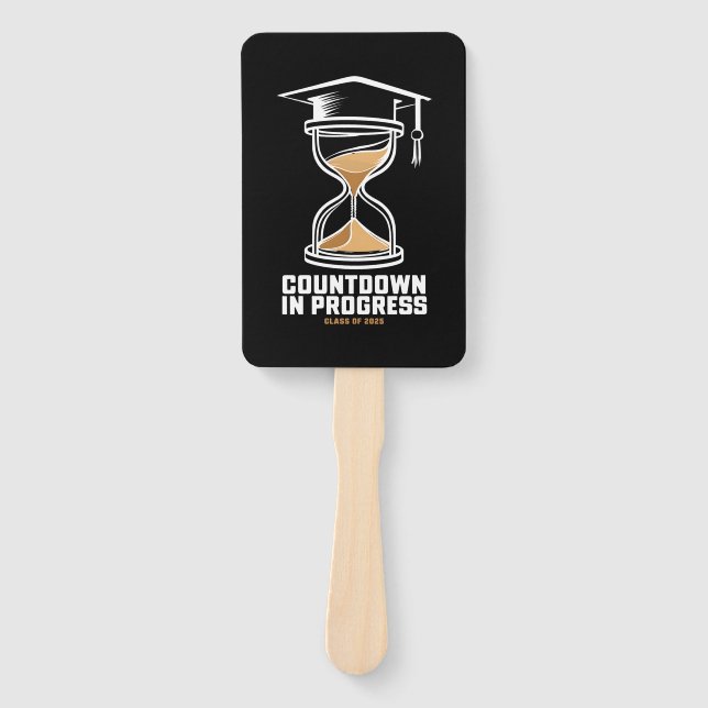 Senior Class Of 2025 Countdown to Graduation Gift Hand Fan (Front)