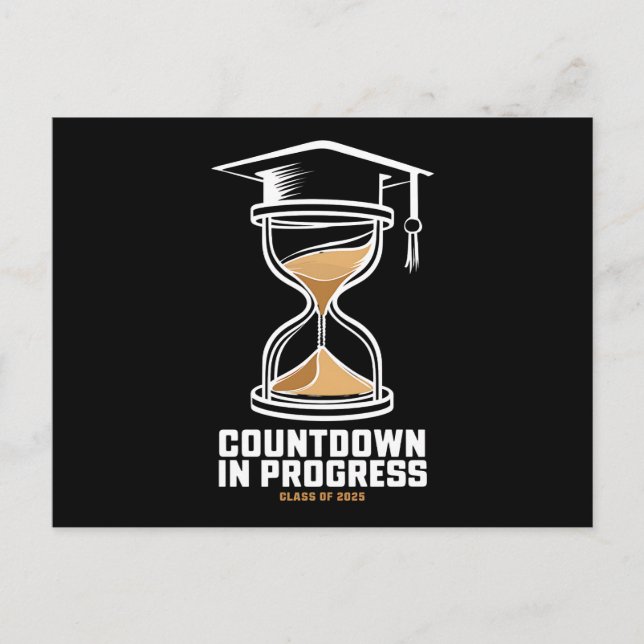 Senior Class Of 2025 Countdown to Graduation Gift Postcard (Front)