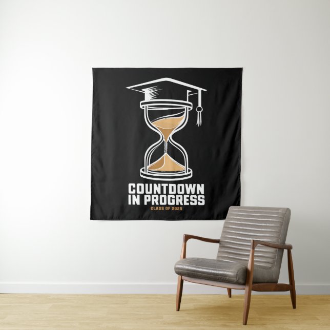 Senior Class Of 2025 Countdown to Graduation Gift Tapestry (In Situ)