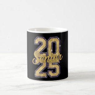 Senior Class Of 2025 Gold Graduation Graduate Coffee Mug