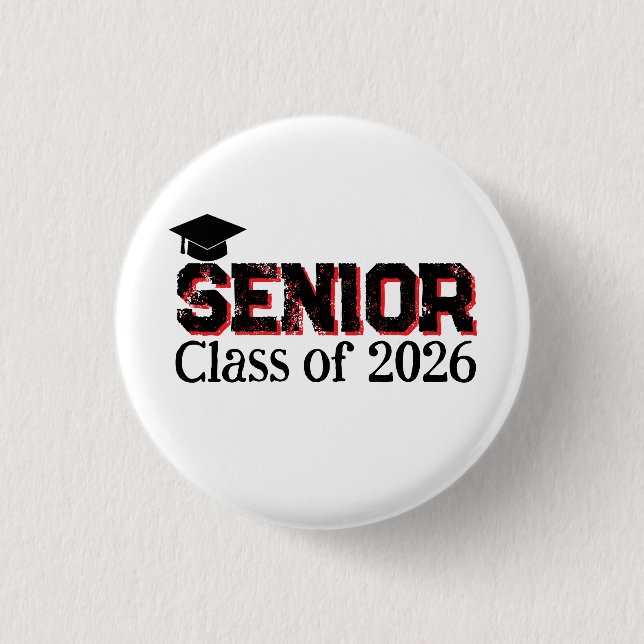 Senior Class Of 2026 1 Inch Round Button (Front)