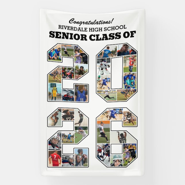 Senior Class of 2026 Congratulations Photo Collage Banner (Vertical)